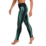 Vertical Ocean Stripes Yoga Leggings