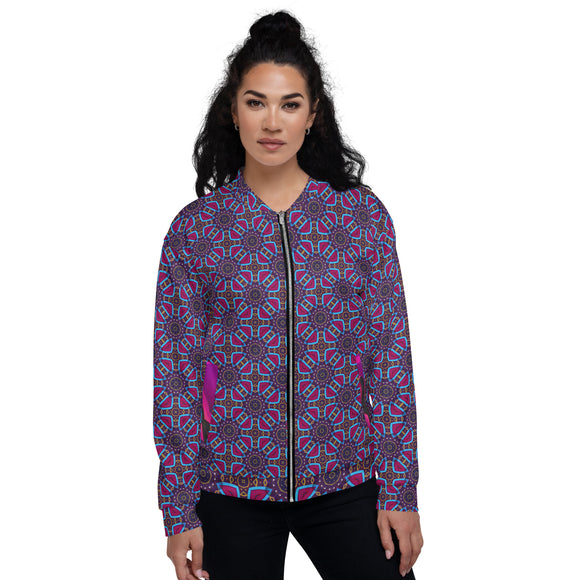 Imperial Purple Diamond Unisex Bomber Jacket