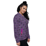 Imperial Purple Diamond Unisex Bomber Jacket