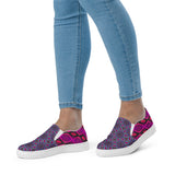 Imperial Purple Diamond Women’s slip-on canvas shoes