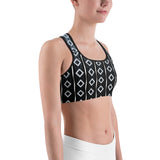 Vertical Striped Diamomd Sports Bra