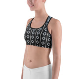 Vertical Striped Diamomd Sports Bra