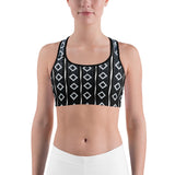 Vertical Striped Diamomd Sports Bra