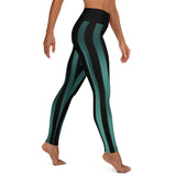 Vertical Ocean Stripes Yoga Leggings